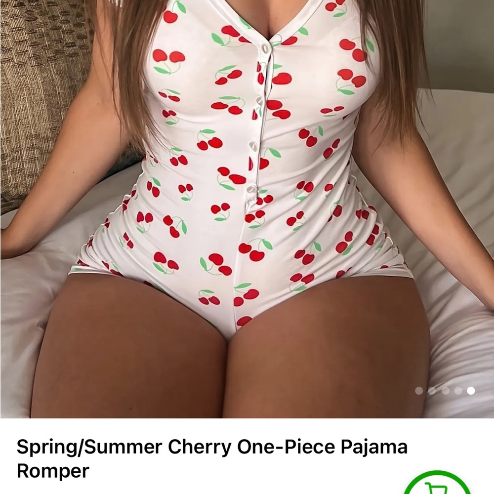 Charming Red and White Cherry Pajama Set